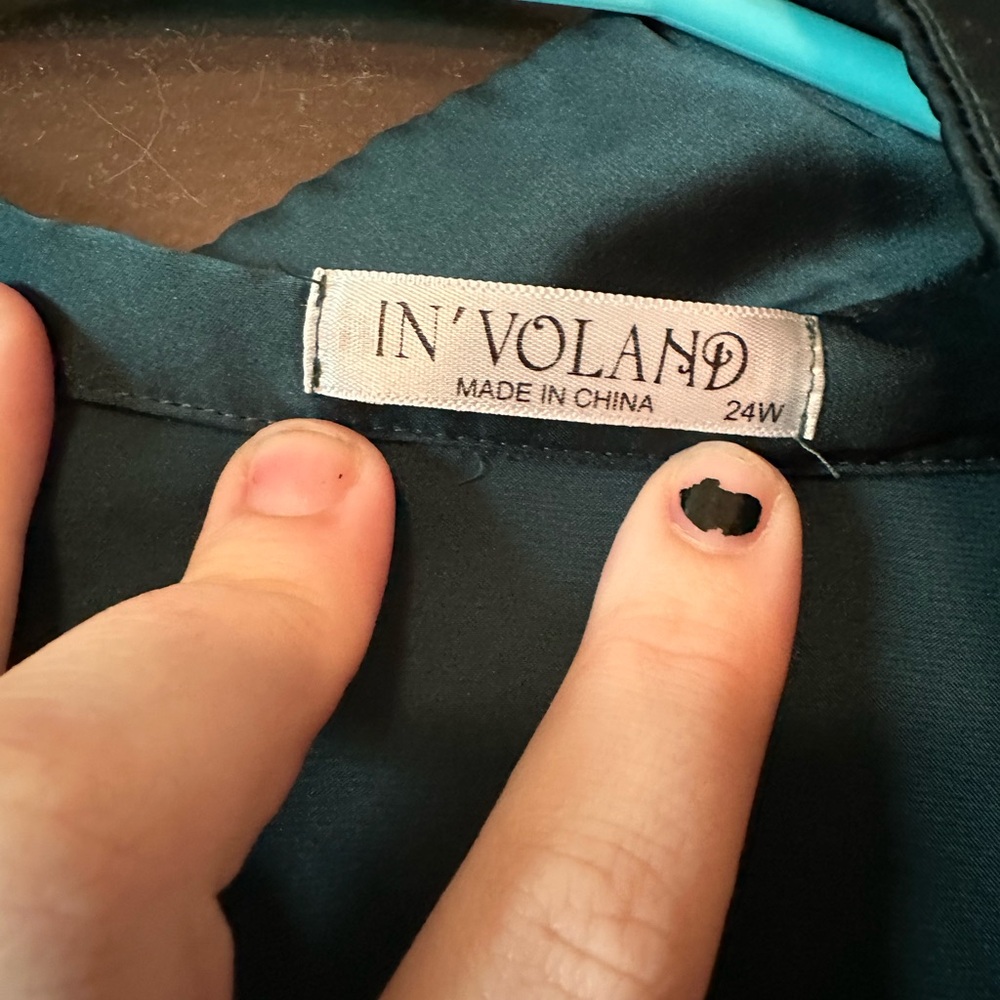 Green Button Down - Picture 2 of 2